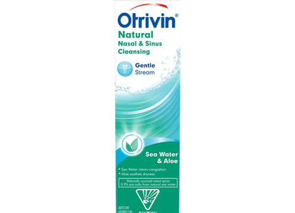 Otrivin Nettoyant naturel du nez et des sinus – Jet doux – Eau de mer et aloès | 100 ml 