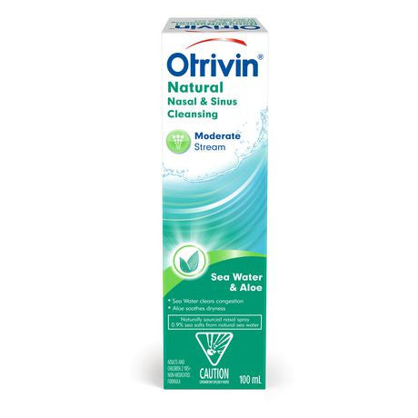 Otrivin Natural Nasal & Sinus Cleansing - Moderate Stream - Sea Water & Aloe | 100 mL