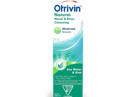 Otrivin - Nettoyage naturel du nez et des sinus - Jet modéré - Eau de mer et aloès | 100 ml