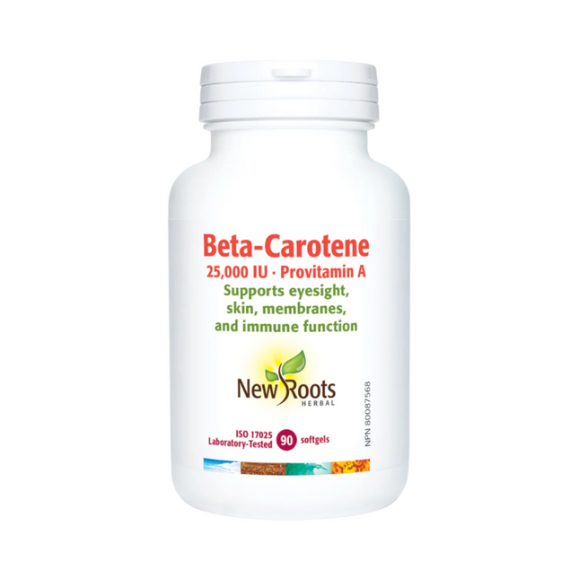 New Roots - Beta-Carotene 25,000 IU | 90 softgels