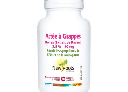 New Roots - Extrait de racine d'actée à grappes noires 2,5 % 40 mg | 60 gélules