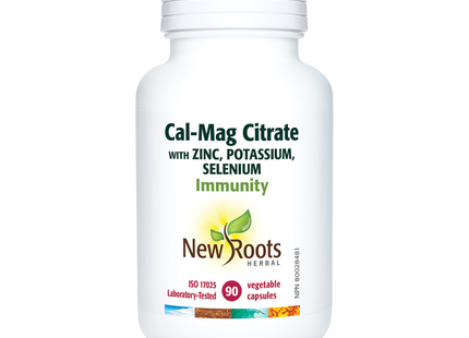 New Roots - Cal-Mag Citrate With Zinc, Potassium, Selenium | 90 capsules