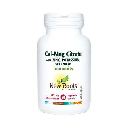 New Roots - Cal-Mag Citrate With Zinc, Potassium, Selenium | 90 capsules
