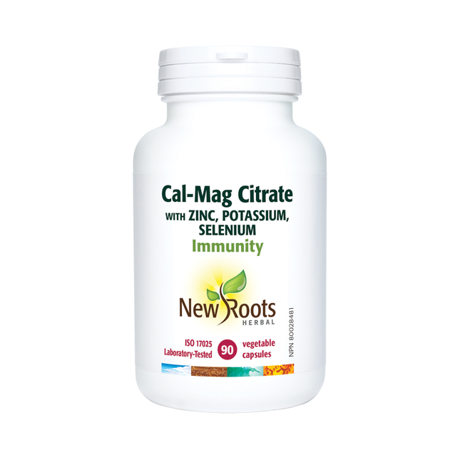 New Roots - Citrate de Cal-Mag avec Zinc, Potassium, Sélénium | 90 gélules