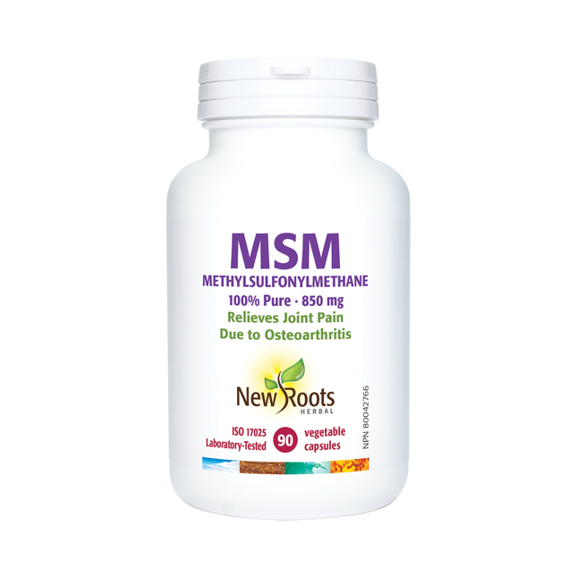 New Roots - MSM Méthylsulfonylméthane 100% pur 850 mg | 90 gélules