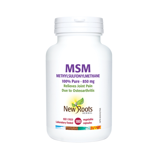 New Roots - MSM Méthylsulfonylméthane 100% pur 850 mg | 180 gélules