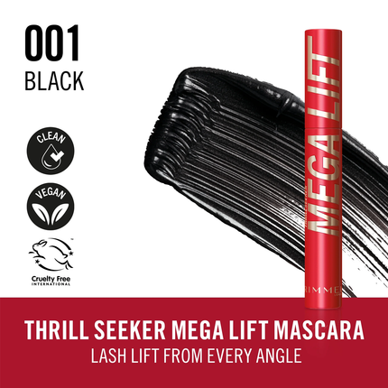Rimmel London - Mascara Thrill Seeker Mega Lift - 001 Noir | 10 mL