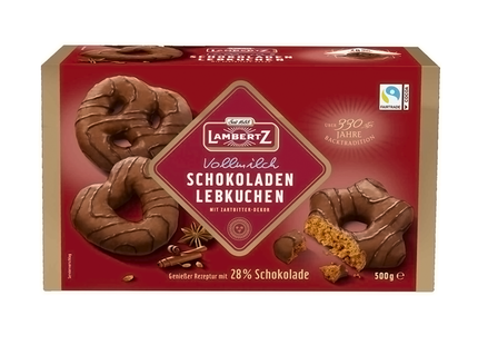 Lambertz - Vollmilch Schokoladen Lebkuchen | 500 g