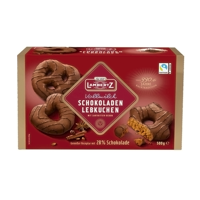 Lambertz - Vollmilch Schokoladen Lebkuchen | 500 g