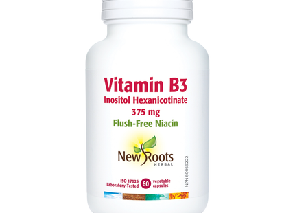 New Roots - Vitamine B3 Inositol Hexanicotinate 375 mg | 60 gélules
