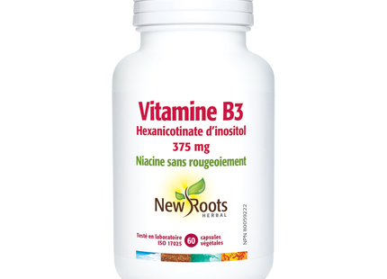 New Roots - Vitamine B3 Inositol Hexanicotinate 375 mg | 60 gélules