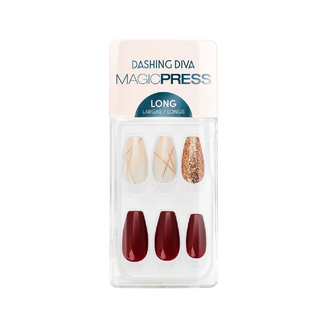 Dashing Diva - Magic Press - Ongles longs - PO120 Vamp Vixen | 30 clous