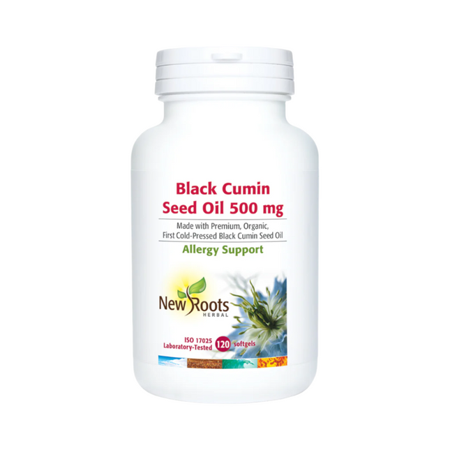 Huile de cumin noir New Roots 500 mg | 120 gélules