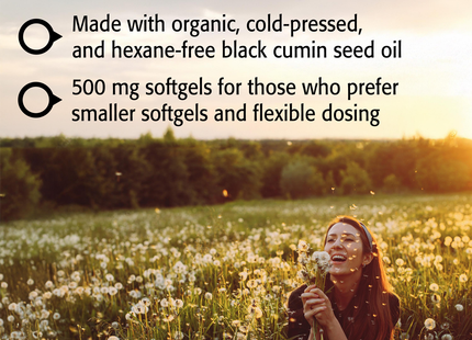 Huile de cumin noir New Roots 500 mg | 120 gélules