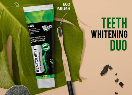 Bentodent - Brosse à dents combinée au charbon actif et à la menthe | 100 g
