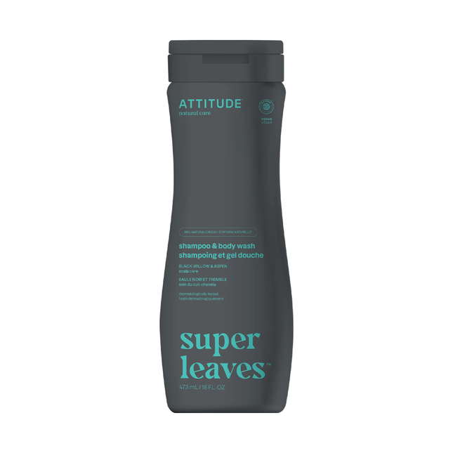 Attitude - Super Leaves Shampoo & Body Wash, Black Willow & Aspen | 473 mL