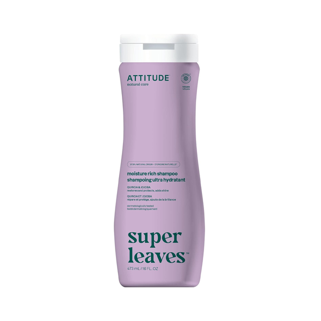 Attitude - Super Leaves Moisture Rich Shampoo, Quinoa & Jojoba | 473 mL