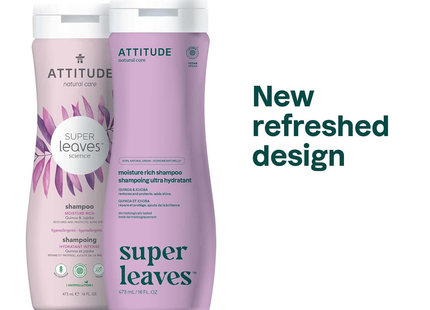 Attitude - Super Leaves Moisture Rich Shampoo, Quinoa & Jojoba | 473 mL