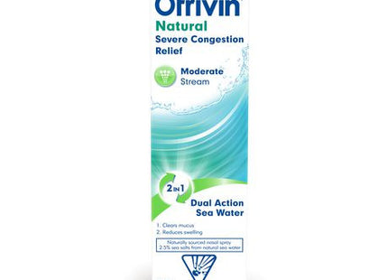 Otrivin Natural Severe Congestion Relief - Moderate Stream - 2 in 1 Dual Action Sea Water | 100 mL