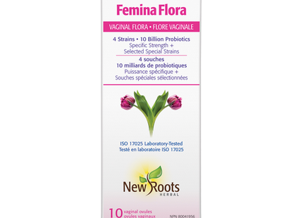 New Roots - Femina Flora Vaginal Flora | 10 vaginal ovules