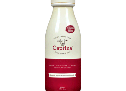 Caprina - Fresh Goat's Milk  - Original Formula - Liquid Hand Soap  Refill | 800 mL