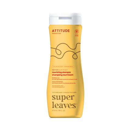 Attitude - Shampoing nourrissant pour boucles de type 3, huile de moringa | 473 ml