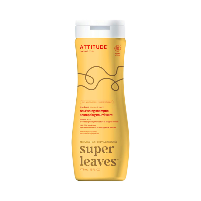 Attitude - Nourishing Shampoo For Type 3 Curls, Moringa Oil | 473 mL