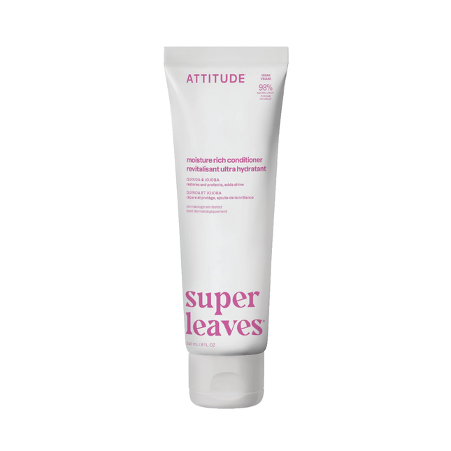 Attitude - Après-shampoing hydratant Super Leaves, quinoa et jojoba | 240 ml