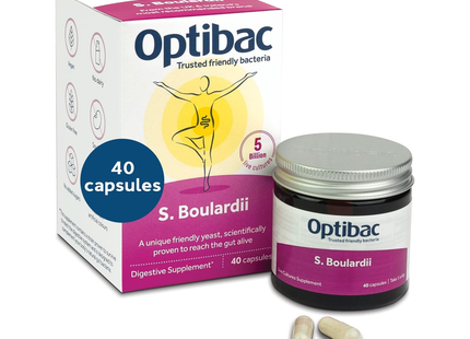 Optibac - Probiotiques S. Boulardii, Supplément probiotique | 40 capsules