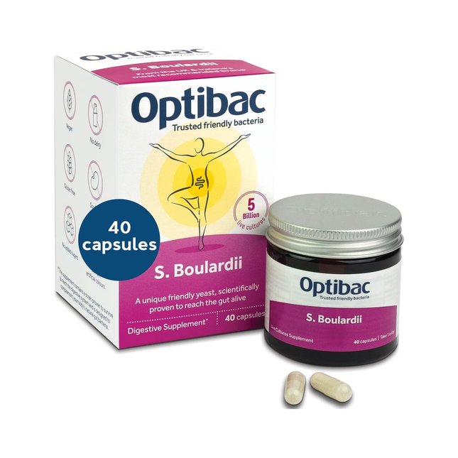 Optibac - S.Boulardii Probiotics, Probiotic Supplement | 40 Capsules