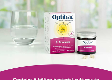 Optibac - Probiotiques S. Boulardii, Supplément probiotique | 40 capsules