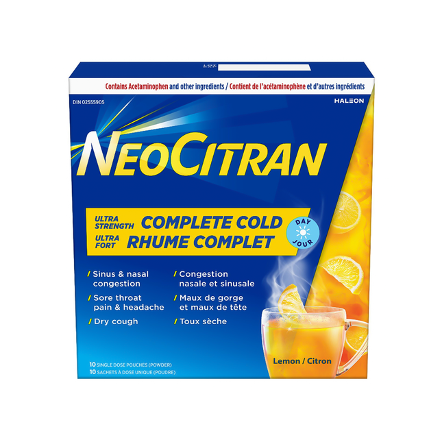 NeoCitran - Complete Cold Ultra Strength Day - Lemon | 10 Pouches
