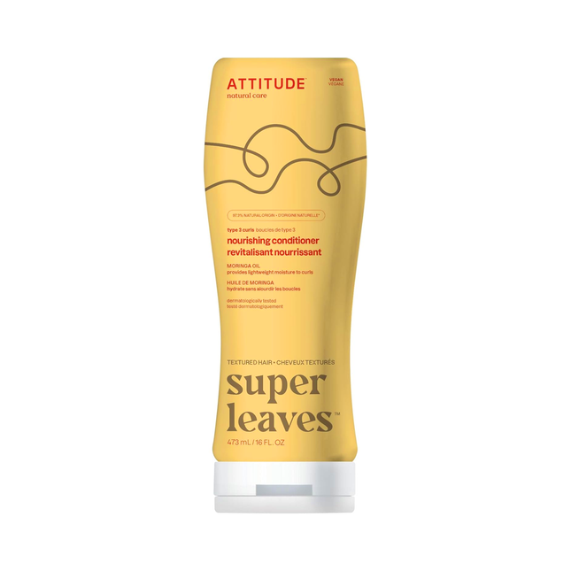 Attitude - Nourishing Conditioner For Type 3 Curls, Moringa Oil | 473 mL