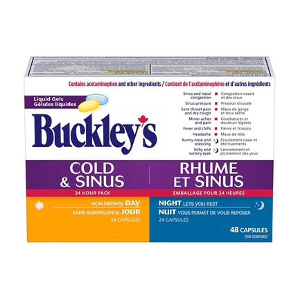 Buckley's - Capsules Rhume et Sinus | 24 + 24 capsules