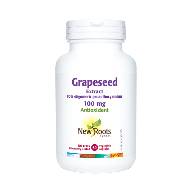 New Roots - Extrait de pépins de raisin 80 % de proanthocyanidines oligomériques 100 mg | 60 gélules