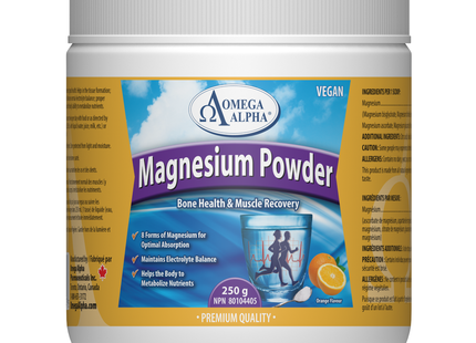 Omega Alpha -  Magnesium Powder Orange Flav | 250 g