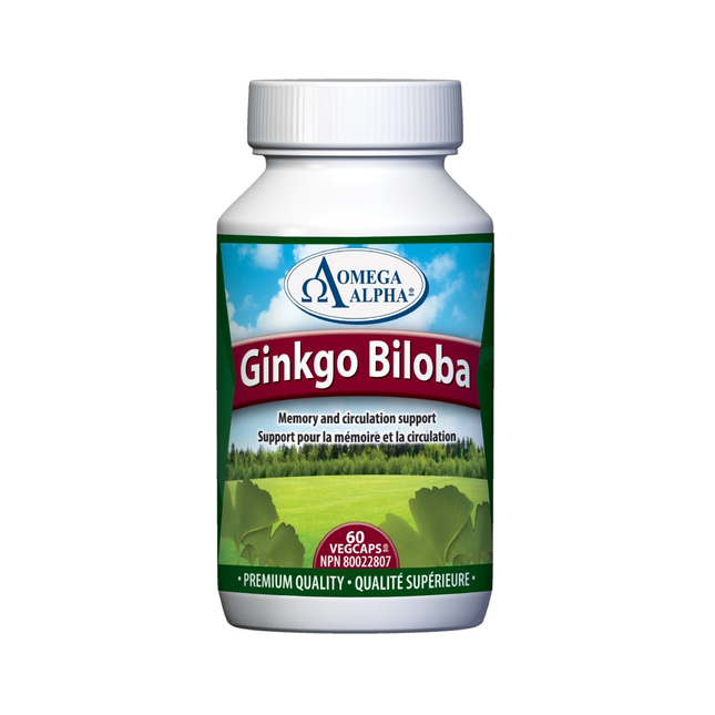 Omega Alpha -  Ginkgo Biloba Standardized Ext | 60 vcap