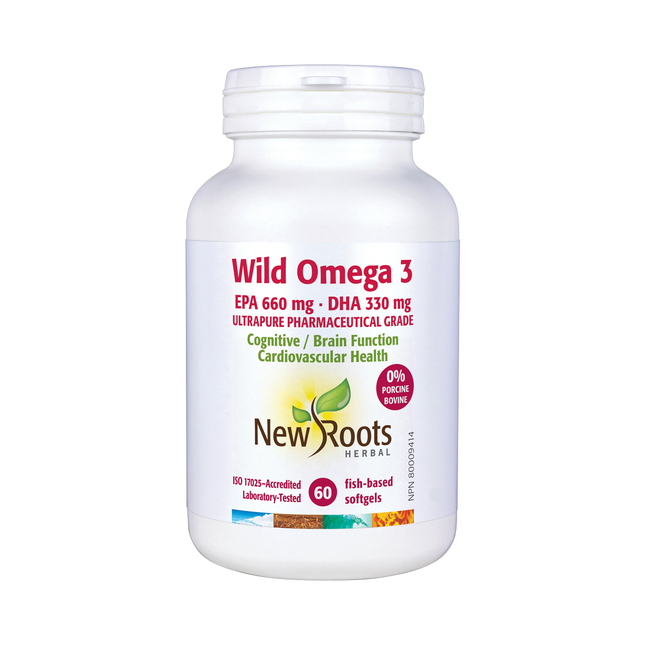 New Roots - Wild Omega 3, EPA 660 mg DHA 330 mg | 60 Softgels