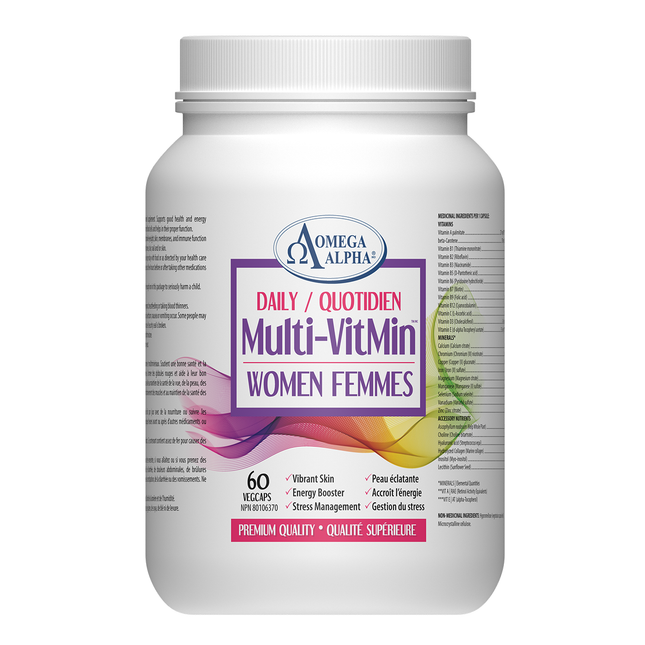 Omega Alpha - Multi-VitMin quotidien - Femmes | 60 LÉGUMES