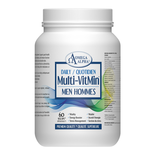Omega Alpha - Multi-VitMin quotidien - Hommes | 60 gélules végétales