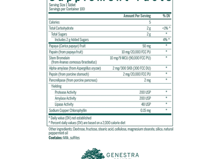 Genestra - BioEnzymes | 100 comprimés