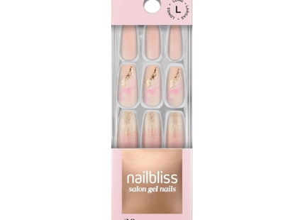 NailBliss - Ongles en gel de salon - Longs - Or rose GN77 | 30 clous