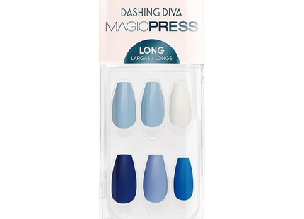 Dashing Diva - Magic Press - Ongles longs - PO149 House of Blues | 30 clous