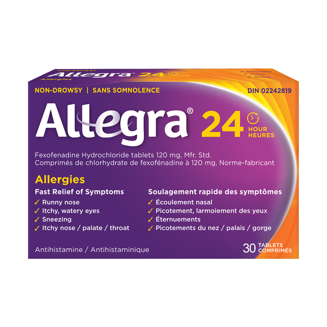 Allegra - 24H Non Drowsy Antihistamine | 30 Tablets
