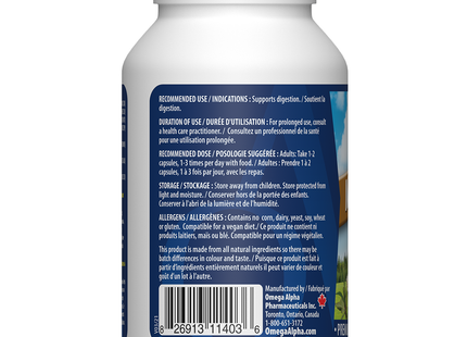 Omega Alpha - Multi-Zyme Support Healthy Digestion | 90 VegCaps