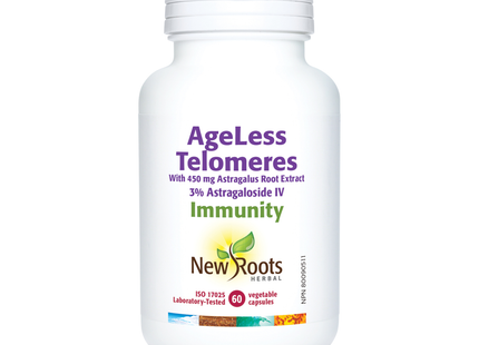 New Roots - Ageless Telomeres With 450 mg Astragalus Root Extract 3% Astragaloside IV | 60 capsules