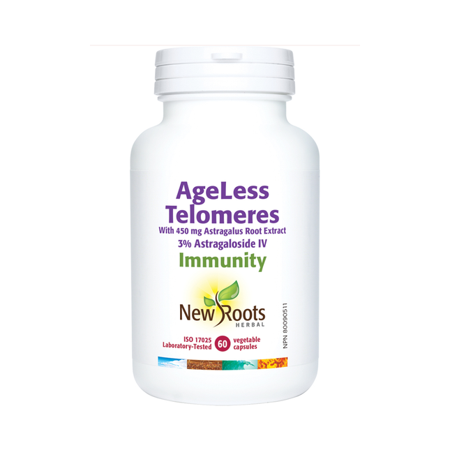 New Roots - Ageless Telomeres With 450 mg Astragalus Root Extract 3% Astragaloside IV | 60 capsules