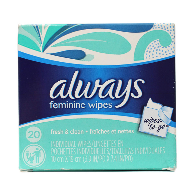 Always - Fresh & Clean Feminine Wipes | 20 Wipes