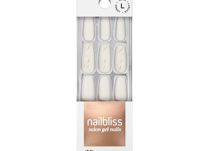 NailBliss - Ongles en gel de salon - Longs - Marblelous Maiden GN86 | 30 clous