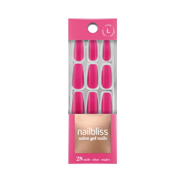 Nailbliss - Ongles en gel de salon - Longs - Pastèque Crush GNC02 | 28 clous